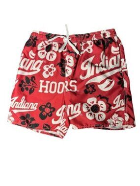 Indiana Hoosiers Swim Trunks Men's XL NCAA Red Volley Shorts 5.5" Inseam EUC
